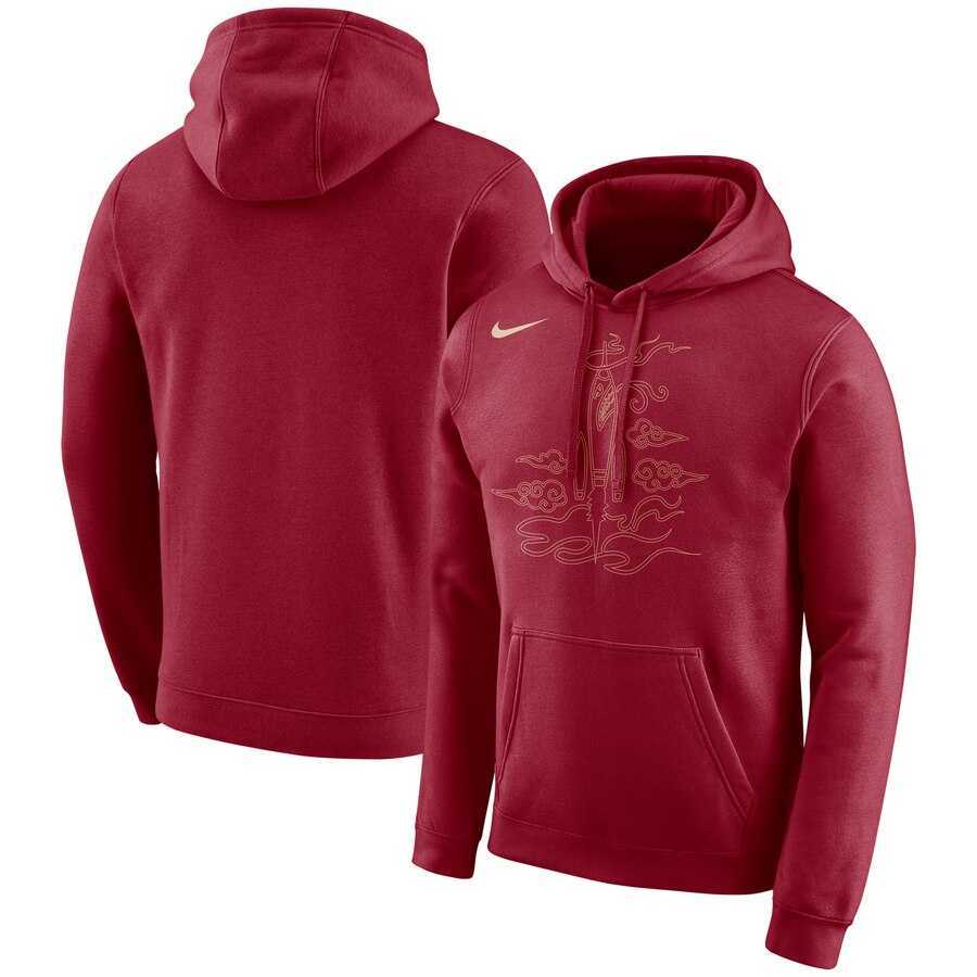 Houston Rockets Nike City Edition Logo Essential Pullover Hoodie Red,We sell and wholesale Houston Rockets Nike City Edition Logo Essential Pullover Hoodie Red on line form chian!